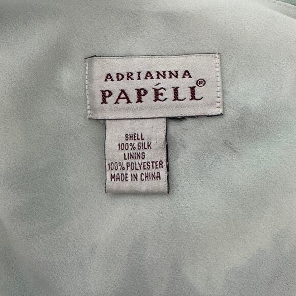 Vintage 100% Silk Floral Adrianna Papéll Dress Size Large - Picture 4 of 4